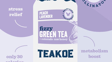 Peach Lavender Fizzy Green Tea | Relax at home & do good for the bees! 🐝